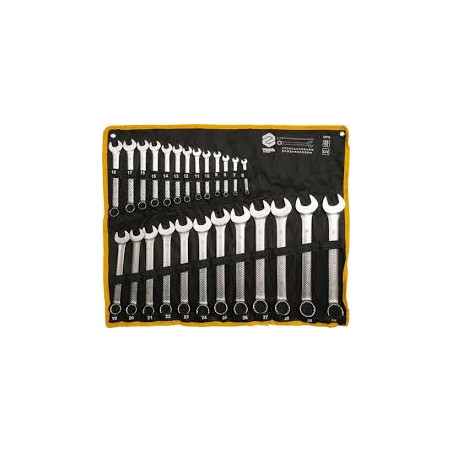 Klucze płasko-oczkowe 25cz. 6-32mm VOREL